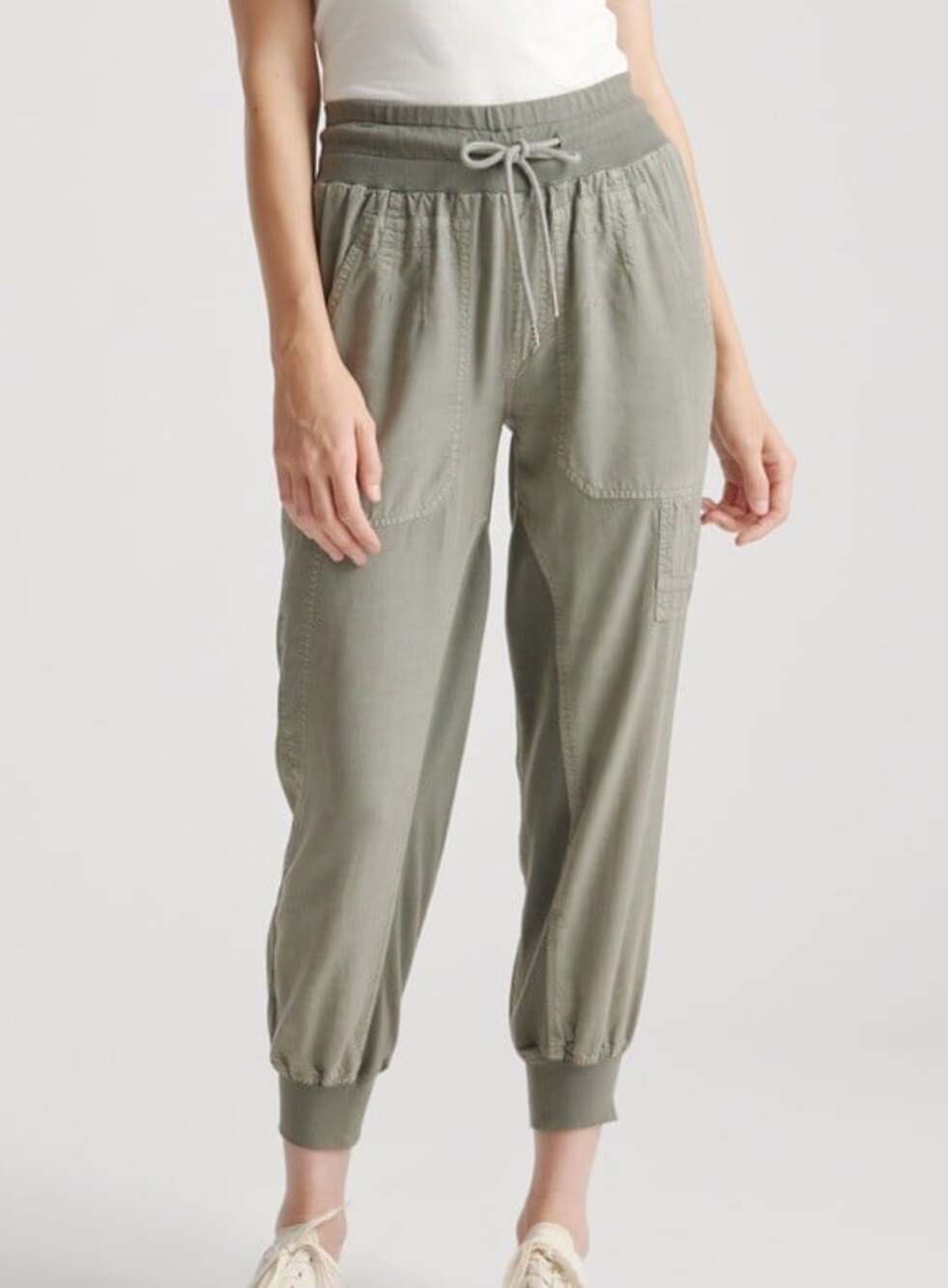 Quince Vintage Wash Tencel Utility Jogger Size XL Women’s Olive Green